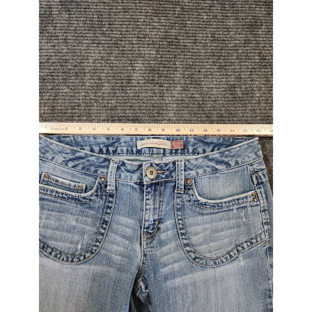 Aeropostle Vintage Y2k Womens 30" Denim Distressed Hailey Skinny Flare Jeans - Picture 6 of 10